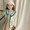 Korean children's clothing for girls' floral prints autumn and winter 2022 new stylish children's versatile cotton-padded top and thin cotton-padded jacket Specification image
